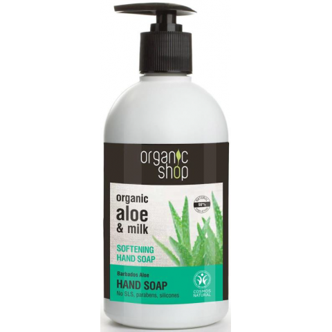 Organic Shop Softening Aloe Hand Soap 500ml