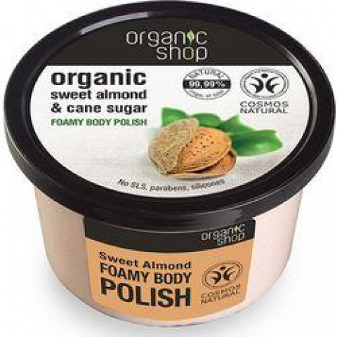 Organic Shop Sweet Almond Foamy Body Polish 250ml 