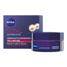 Nivea Vital Anti-Wrinkle, Regenerating Night Cream For Mature Skin - 50 Ml